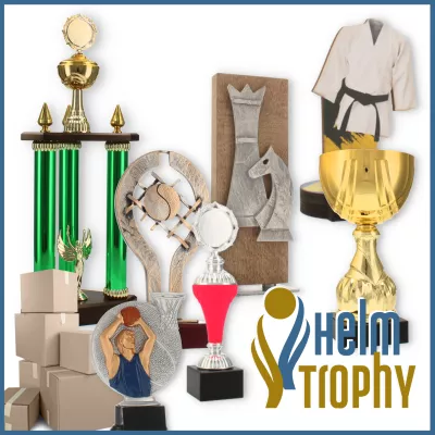Découvre l'immense choix de coupes pour chaque sport chez Helm Trophy
